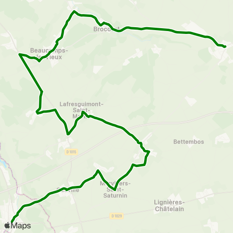 Hauts-de-France Car 80 Hornoy le Bourg - Aumale map