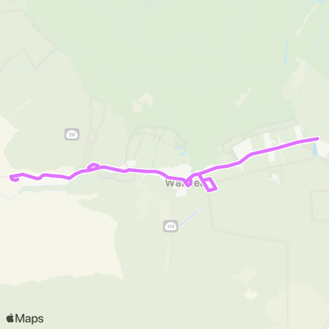 Hele-On Bus Waimea Shuttle map