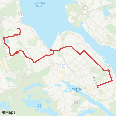 Halifax Transit Farnham Gate Express map