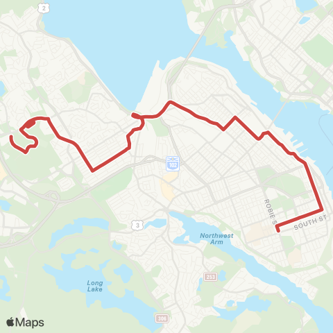 Halifax Transit Clayton Park Express map