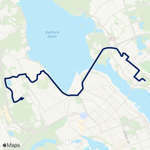 Halifax Transit Flamingo map