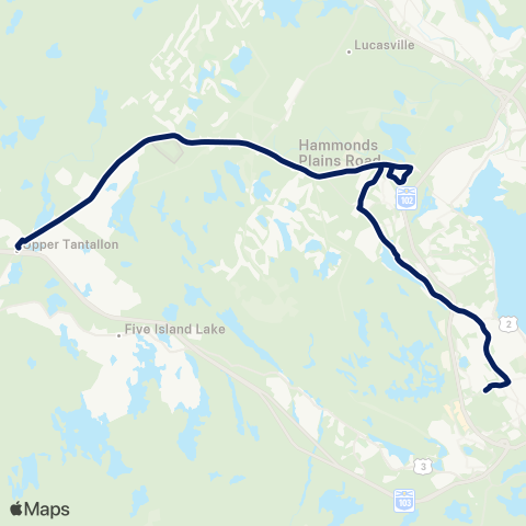 Halifax Transit Tantallon map