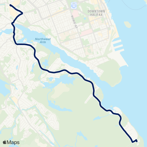 Halifax Transit Purcells Cove map