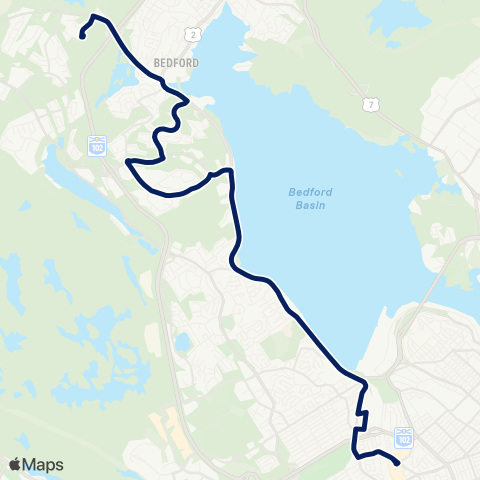 Halifax Transit Hemlock Ravine map