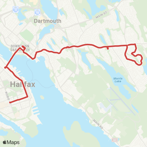 Halifax Transit Colby Express map