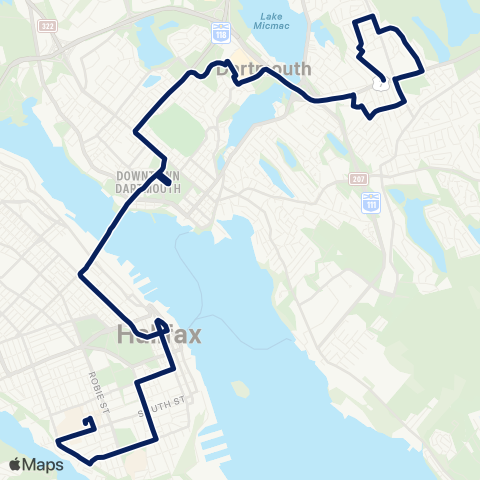 Halifax Transit Dalhousie map