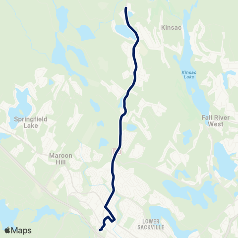 Halifax Transit Beaver Bank map