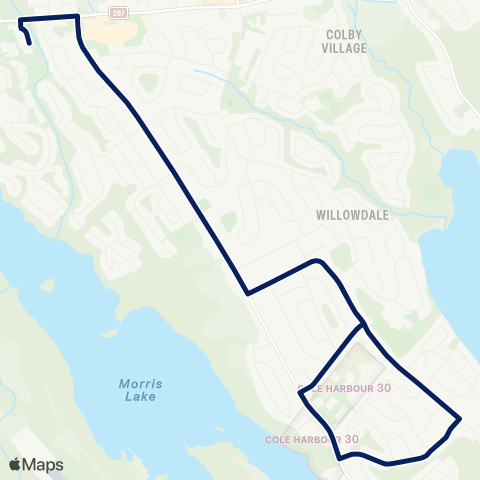 Halifax Transit Caldwell map