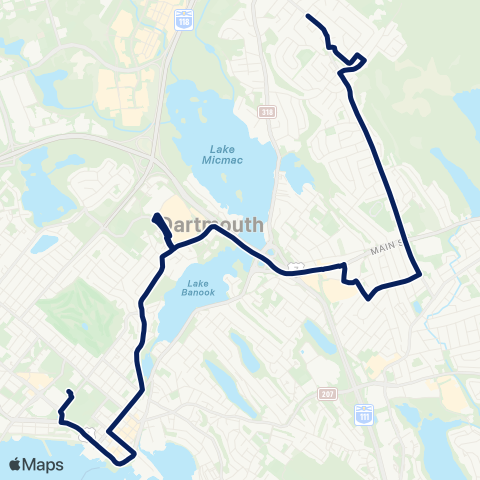 Halifax Transit Montebello map