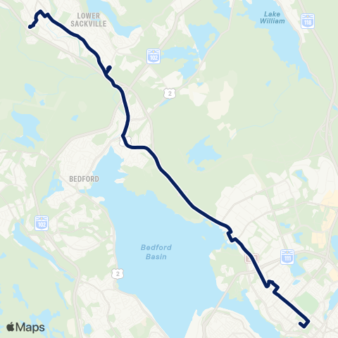 Halifax Transit Sackville-Dartmouth map