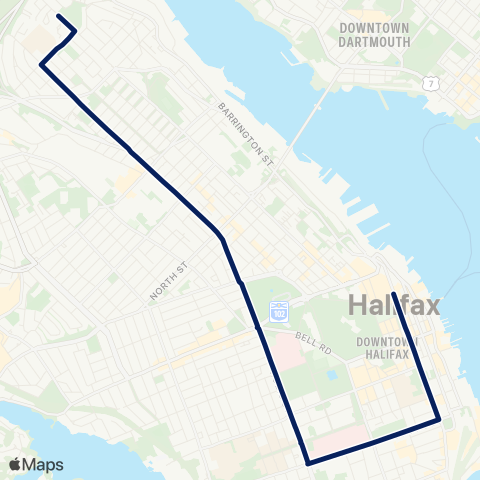 Halifax Transit Peninsula map