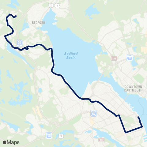 Halifax Transit Larry Uteck map