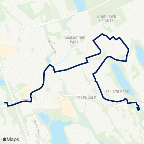 Halifax Transit Woodlawn map