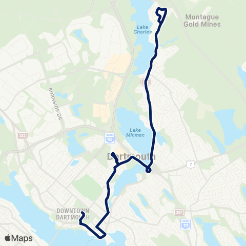 Halifax Transit Port Wallace map