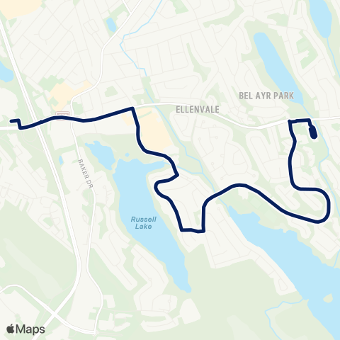 Halifax Transit Portland Estates map