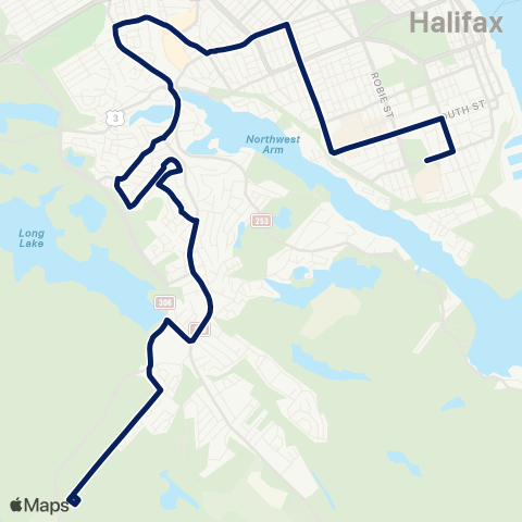 Halifax Transit Leiblin Park map