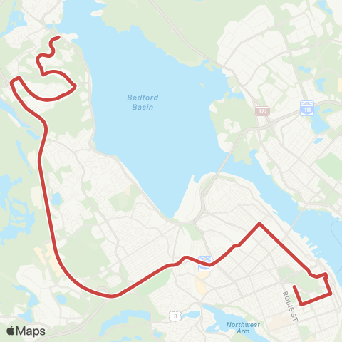 Halifax Transit Hemlock Ravine Express map