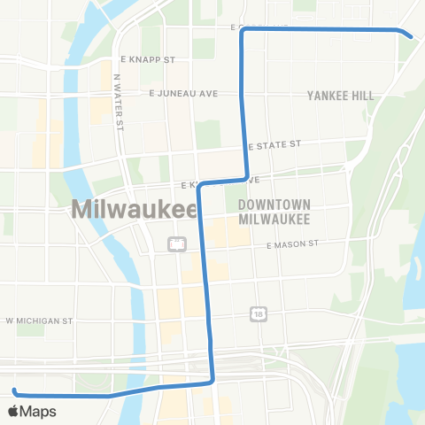 Streetcar M-Line map