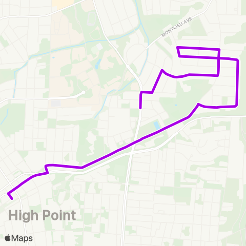 High Point Transit Washington Drive map