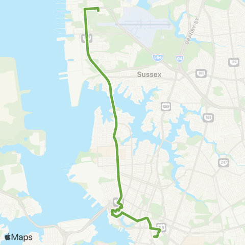 HRT Hampton Blvd map