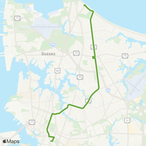 HRT Chesapeake Blvd map