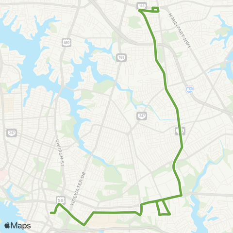 HRT Sewells Point Rd map