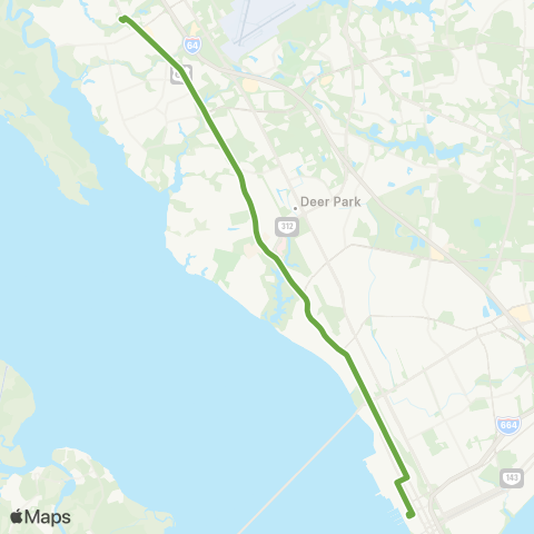 HRT Sye-Denbigh Fpl to West Ave map