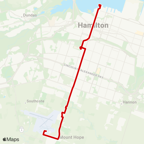 HSR A-Line Express map