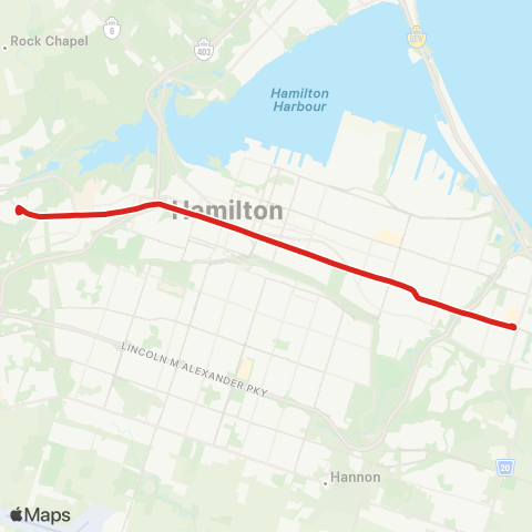 HSR B-Line Express map