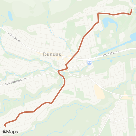 HSR Dundas Local map