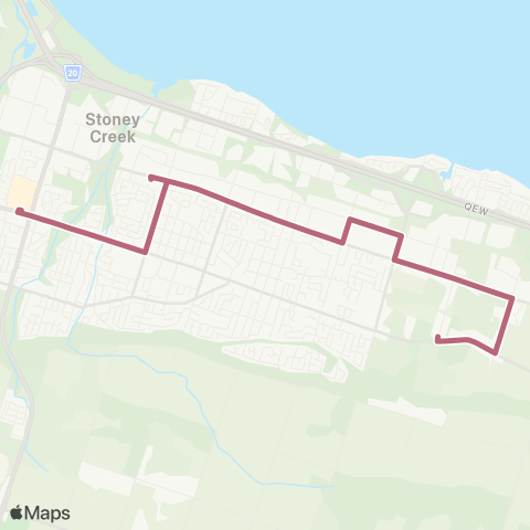 HSR Stoney Creek Central map