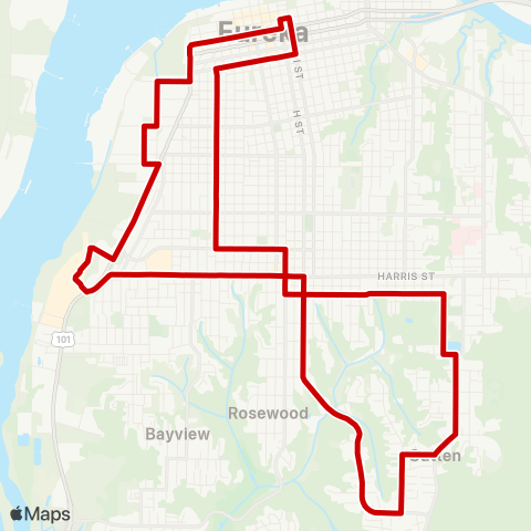 ETS Ets Red Route map