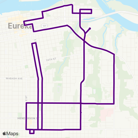 HTA Ets Purple Route map