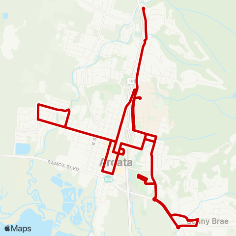 A&MRTS Amrts Red Route map