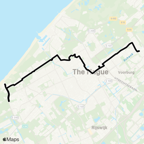 HTM Kijkduin - Station Mariahoeve map