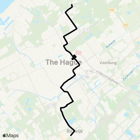 HTM Station Rijswijk - Oude Waalsdorperweg map