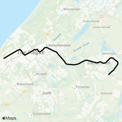 HTM Lansingerland Zoetermeer - De Sav Lohmanpl map