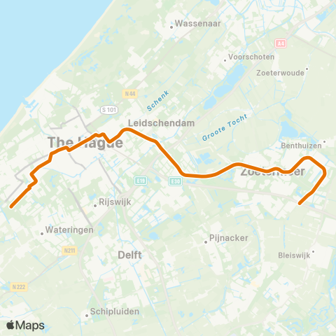 HTM De Uithof - Lansingerland-Zoetermeer map