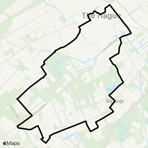 HTM Nachtlijn 4: Wateringen - Rijswijk map