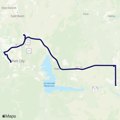 High Valley Transit Gateway / Kamas Valley Commuter map