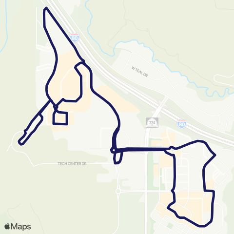 High Valley Transit Kimball Junction Circulator map