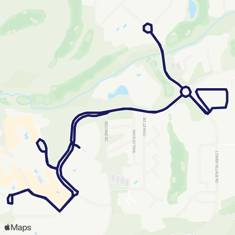 High Valley Transit Canyons Village Shuttle map