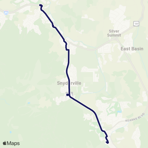 High Valley Transit Snowball Express map