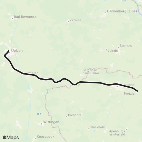 HVV Uelzen > Salzwedel > Magdeburg map