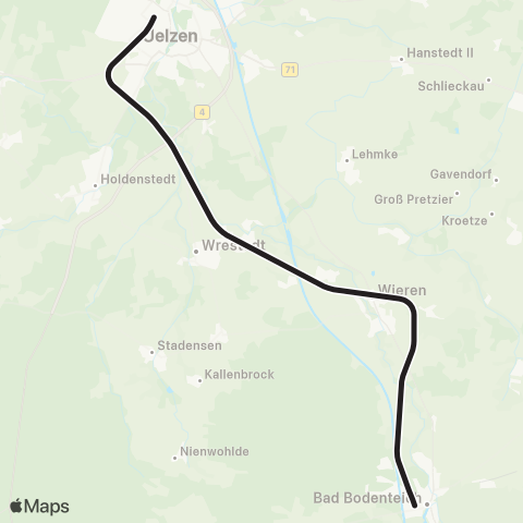 HVV Uelzen > Braunschweig map