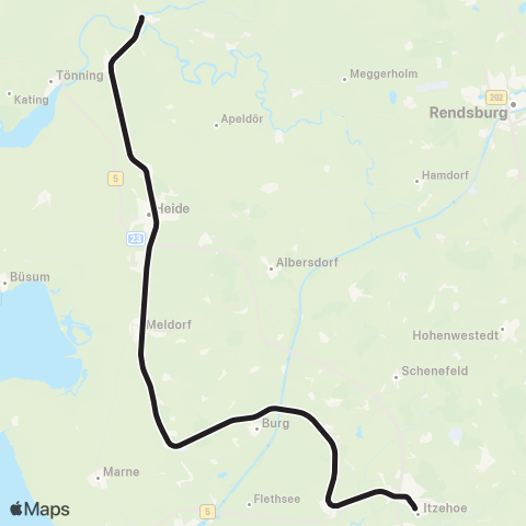 HVV Heide > Burg > Itzehoe map