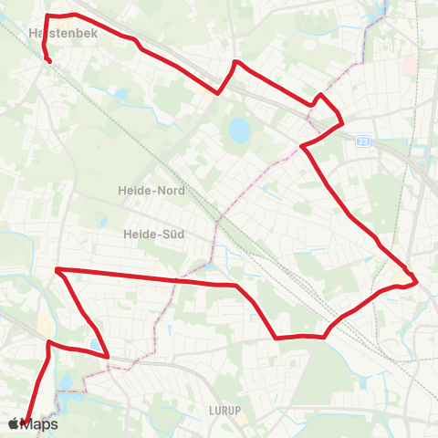 StadtBus/RegionalBus (Hamburg) Schenefeld > Elbgaustraße > Eidelstedter Platz > Halstenbek map