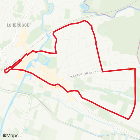 StadtBus/RegionalBus (Hamburg) Bf. Bergedorf > Bethesda Krhs. Bergedorf > Bille-Bad > Bf. Bergedorf map