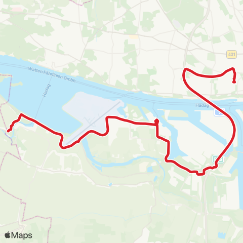 StadtBus/RegionalBus (Hamburg) Cranz > Finkenwerder > Waltershof > Othmarschen > Bf. Altona map