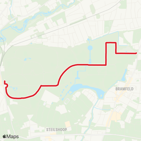 StadtBus/RegionalBus (Hamburg) Ohlsdorfer Friedhof > Bramfeld (Maisredder) map